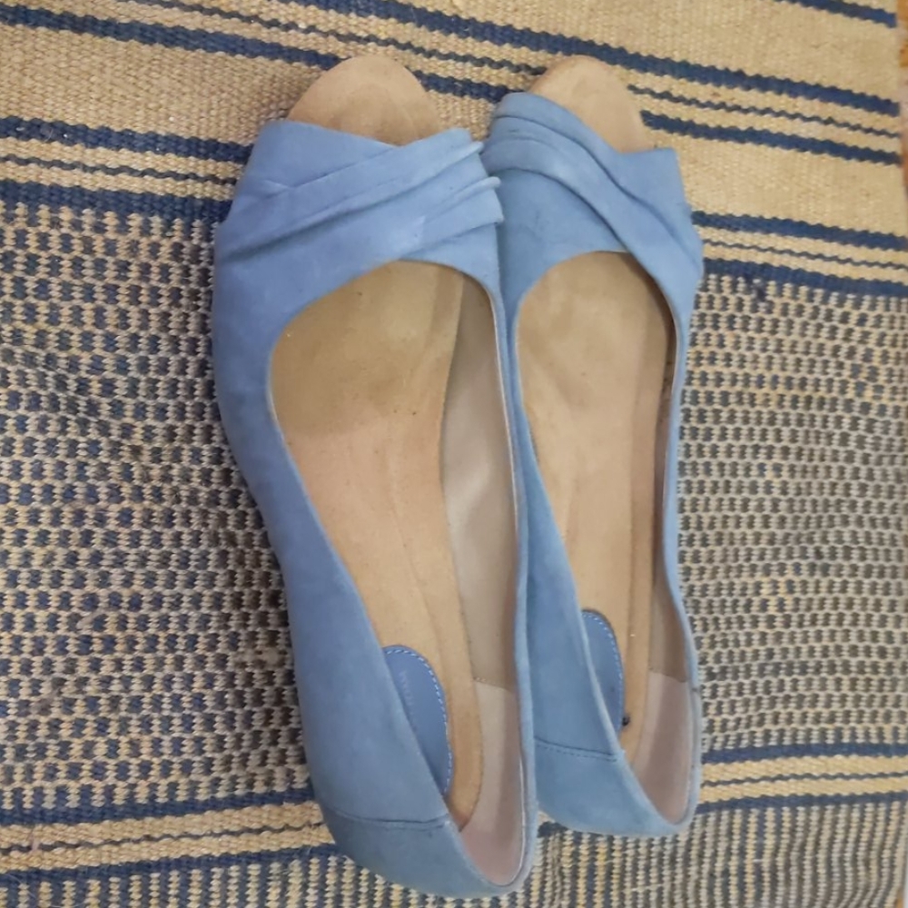Blue open-toe sandals